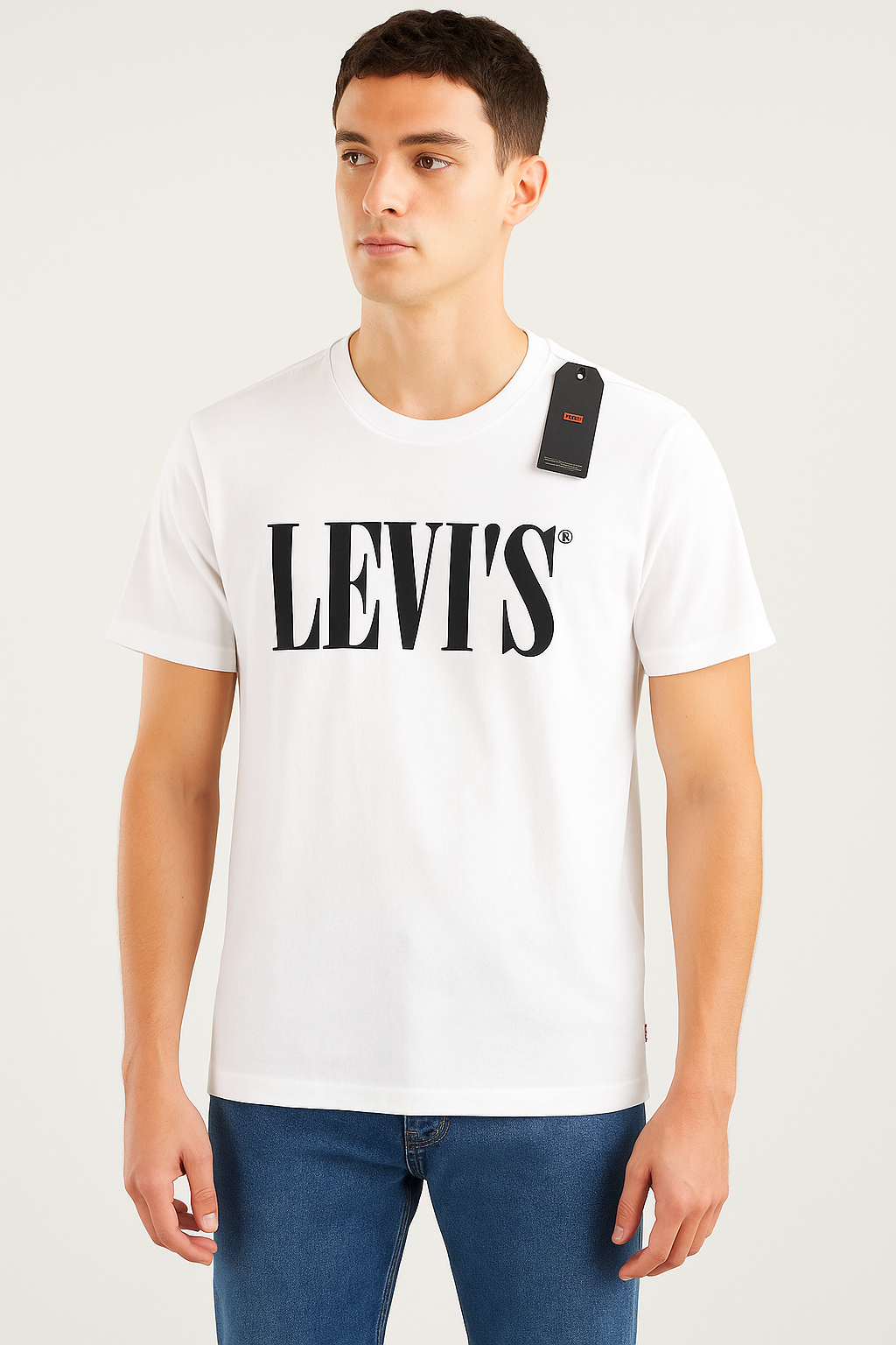 Vue de face t-shirt Levi's blanc
