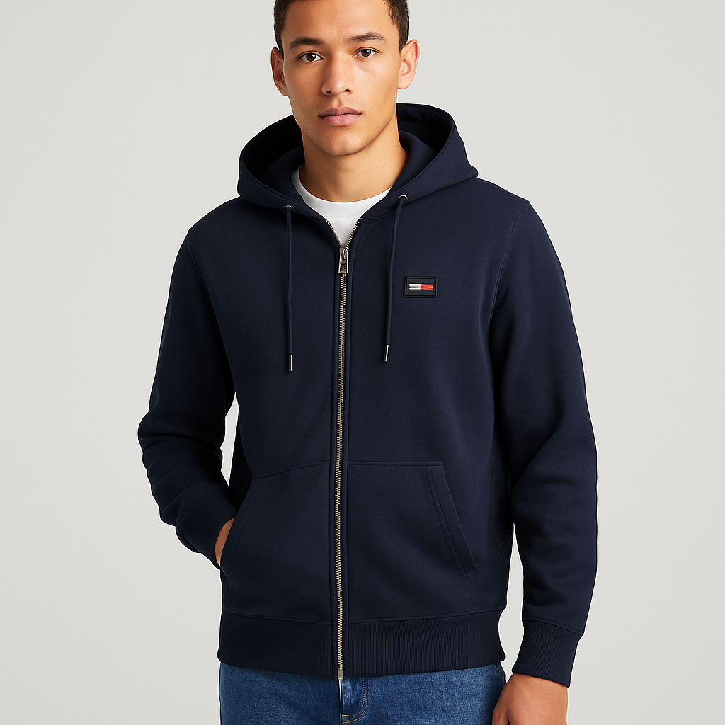 Vue de face veste Tommy zip