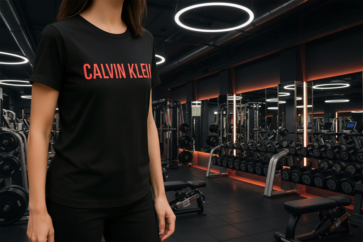 T-shirt sport femme Calvin Klein Performance noir Taille : L IMPOSE TON STYLL